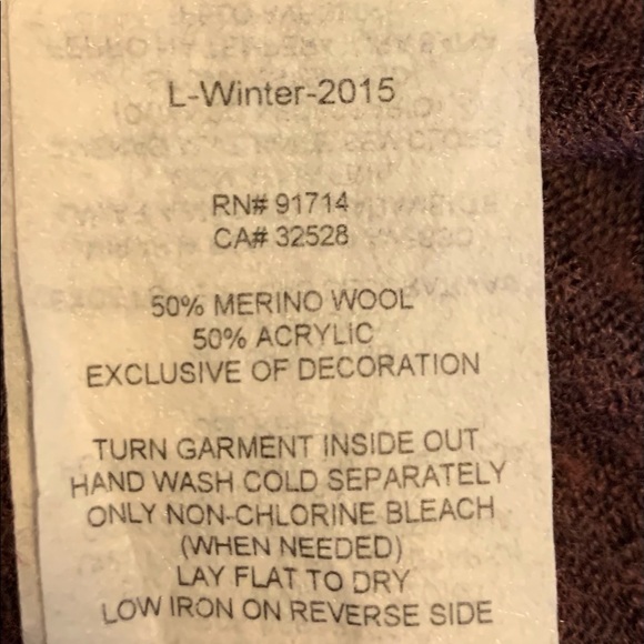 Armani Exchance Burgandy V-Neck - Picture 7 of 8